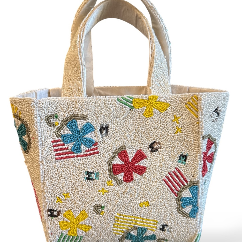 Viral Beach Sand Seaside Beaded Bag - Made in India NWT